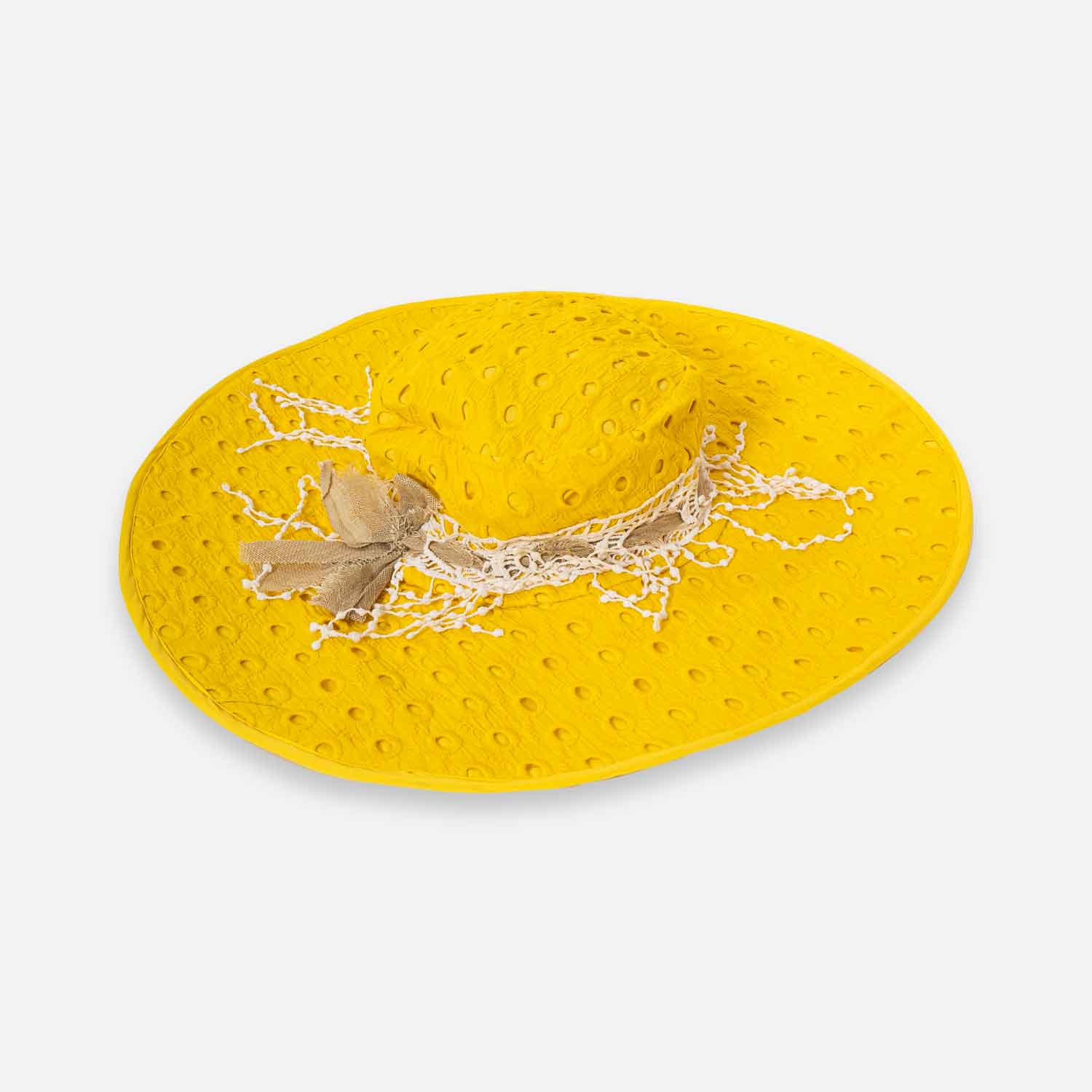 Cappello in cotone giallo