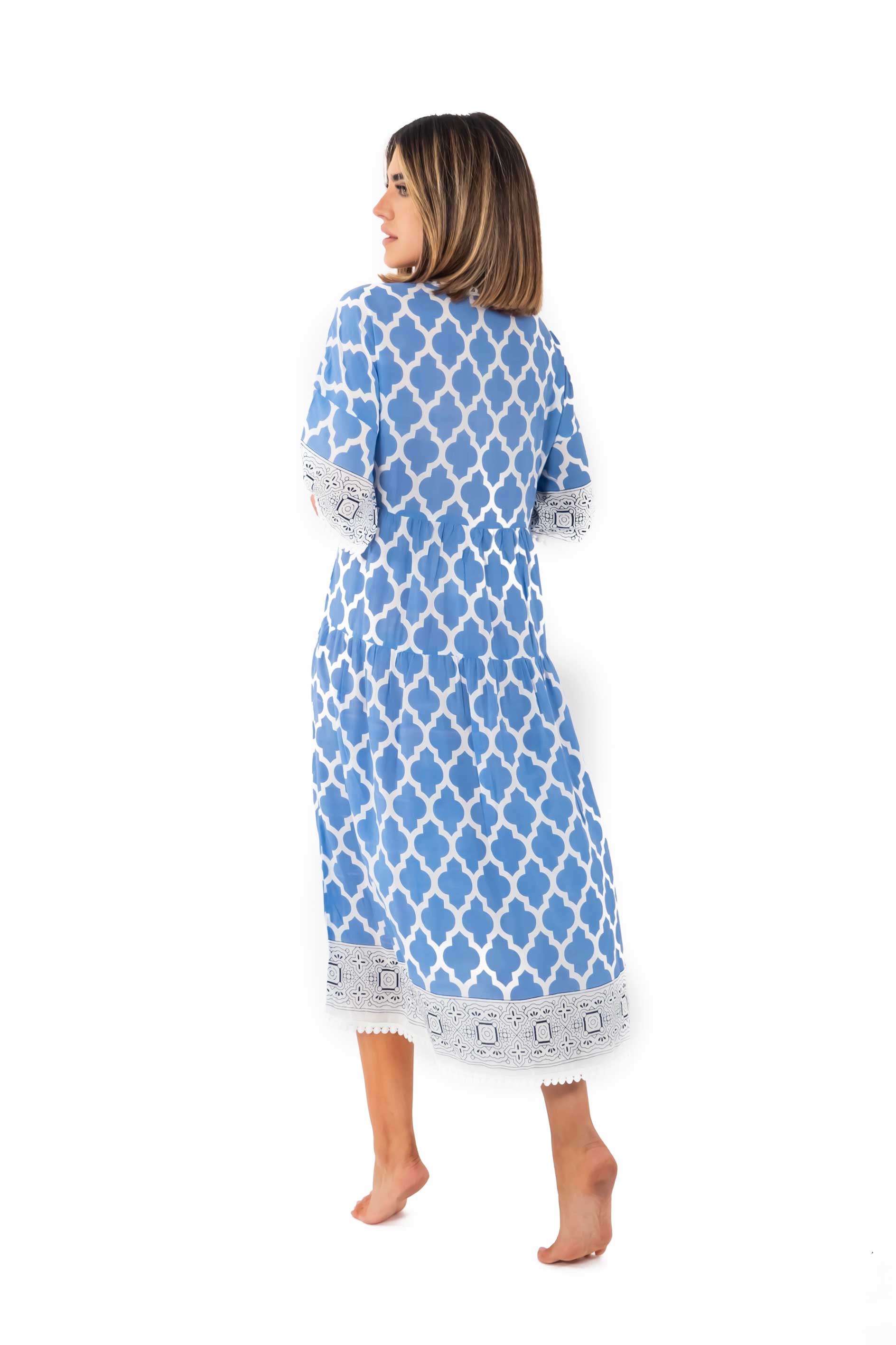 Vestito midi celeste Aruba