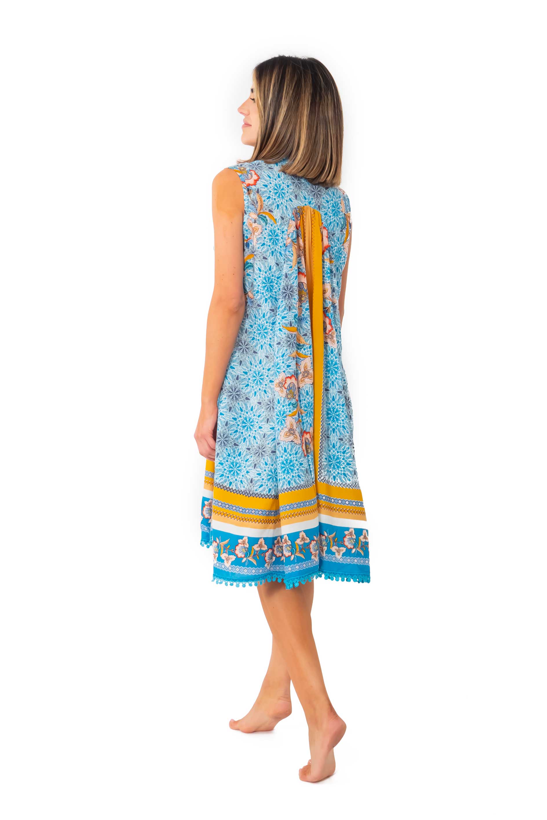 Vestito a fiori smanicato Micol