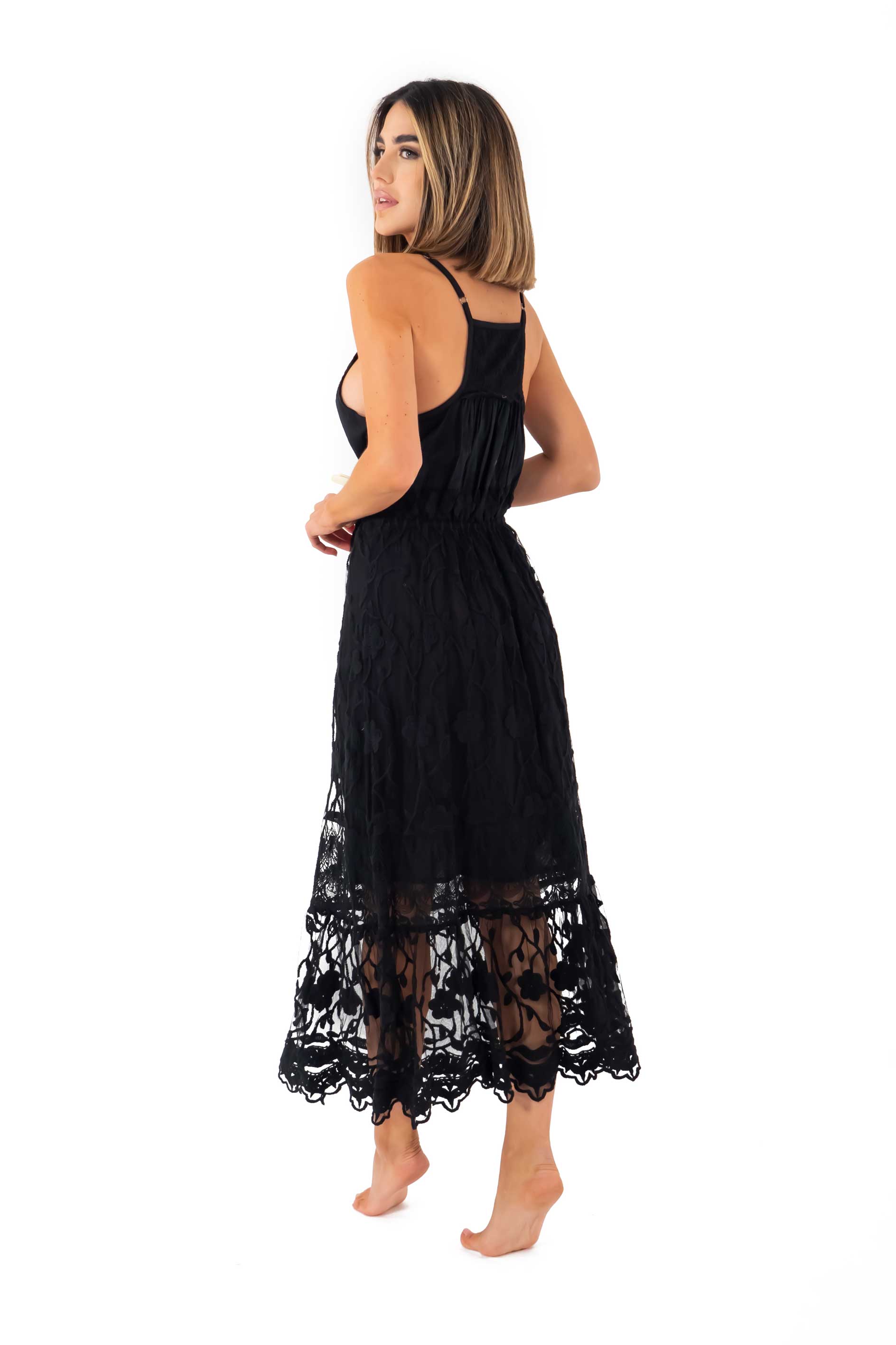 Vestito in pizzo con spalline Sara