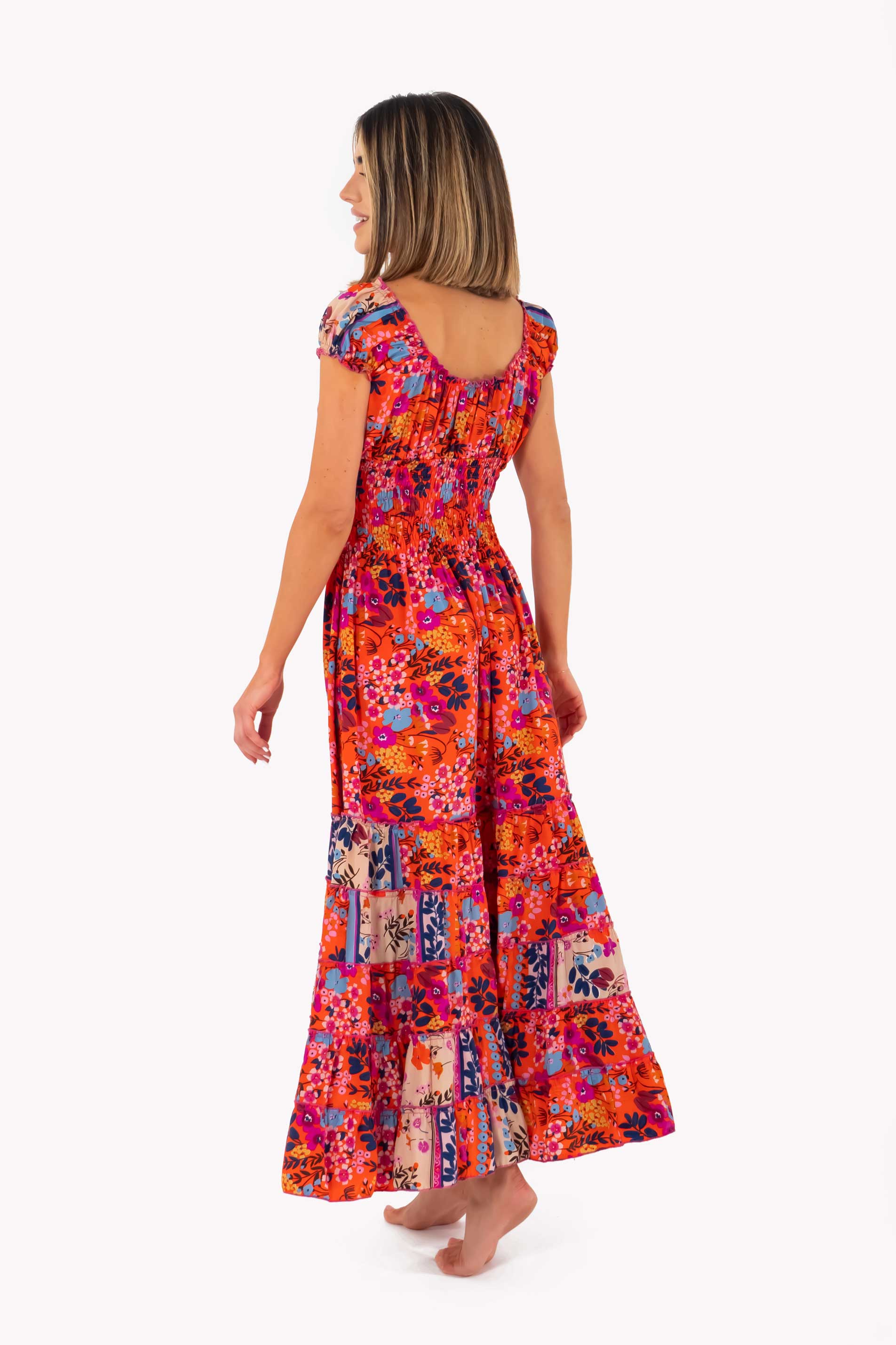 Vestito lungo a fiori Shirley