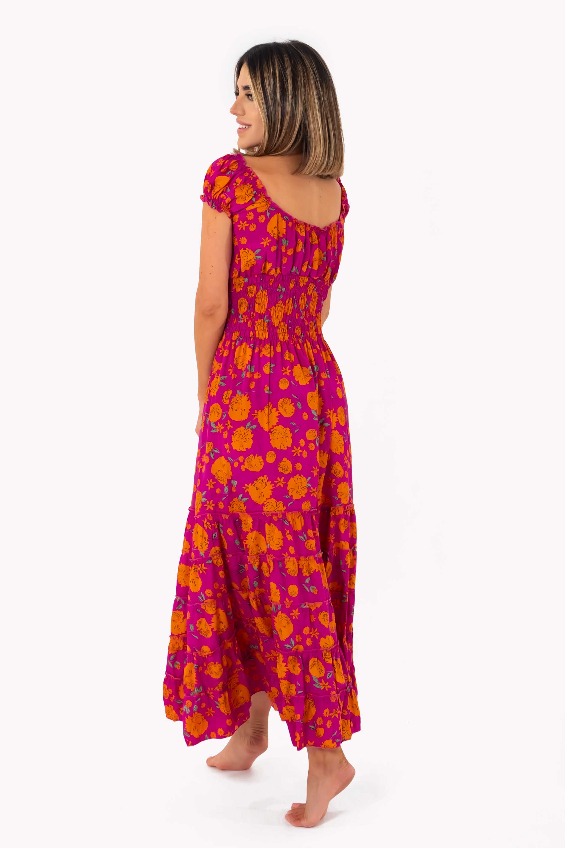 Vestito lungo a fiori Shirley