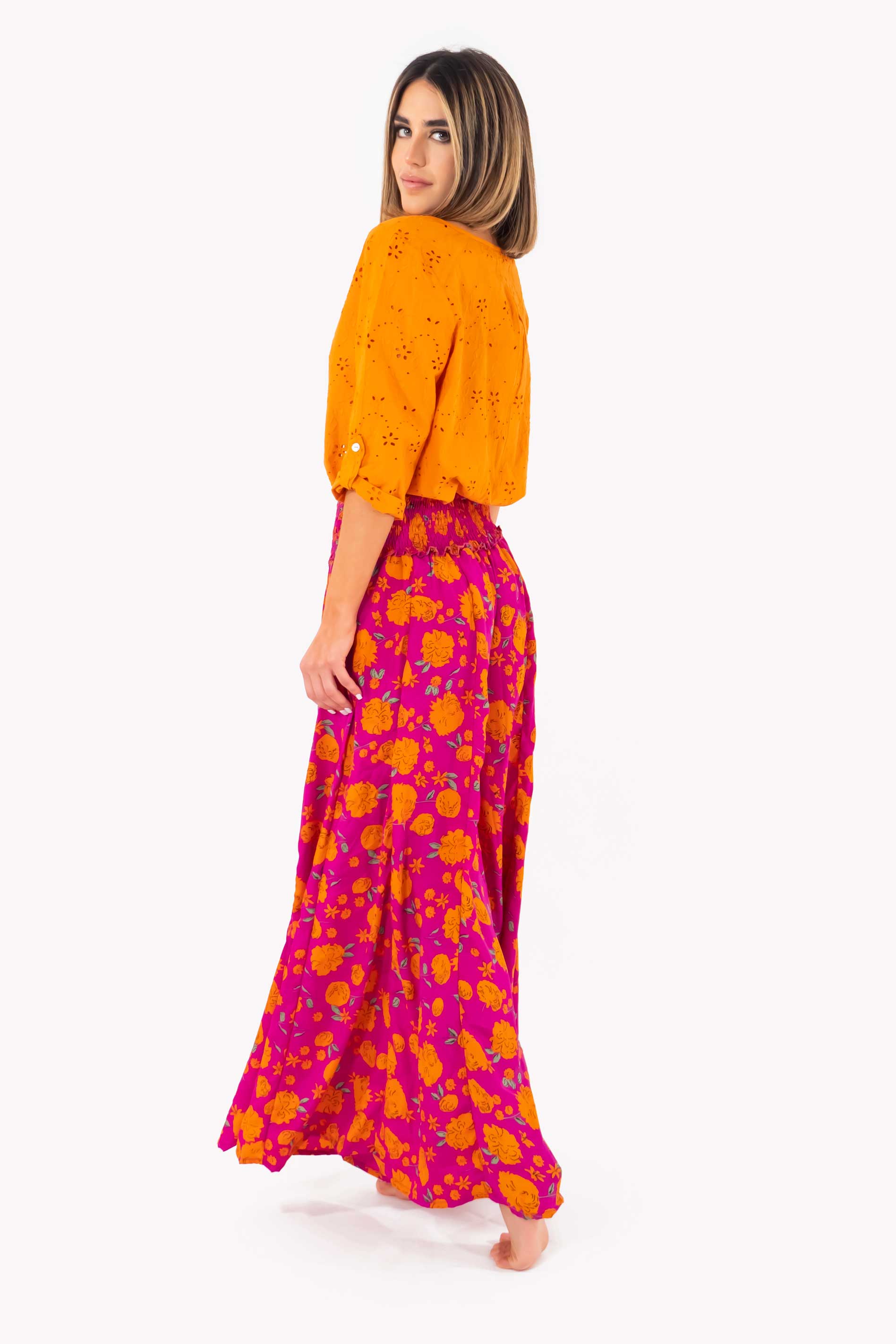 Pantaloni Palazzo a fiori