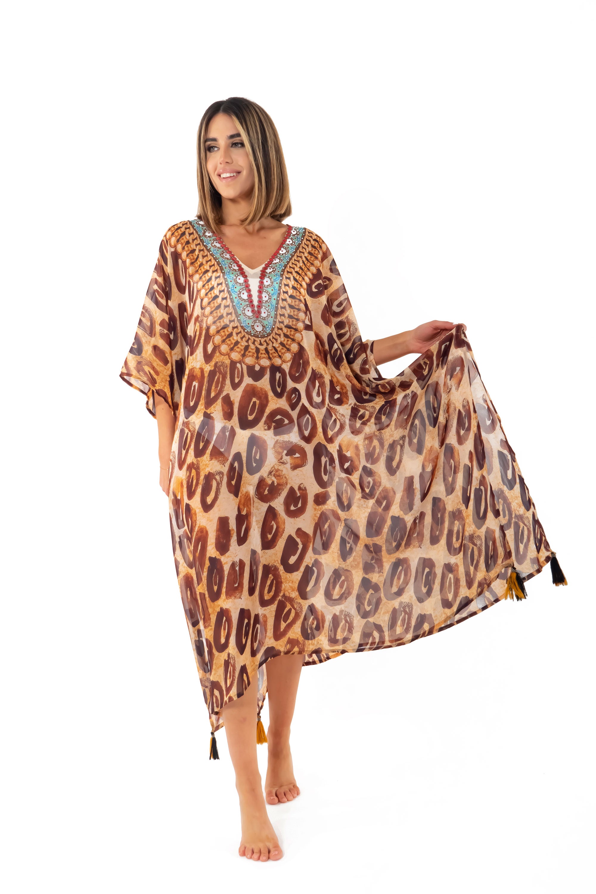 Poncho leopardato Fuego