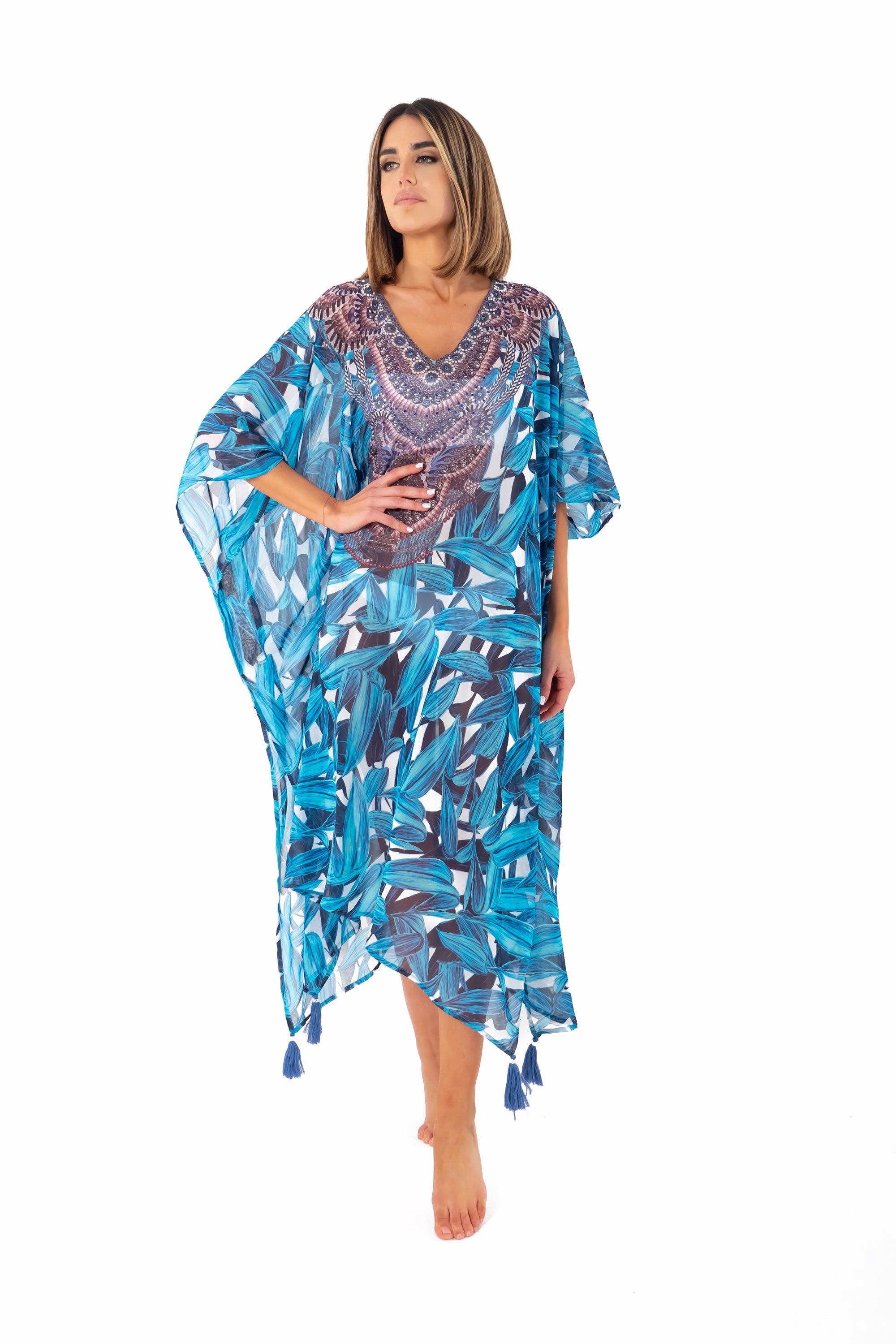 Poncho blu Fuego
