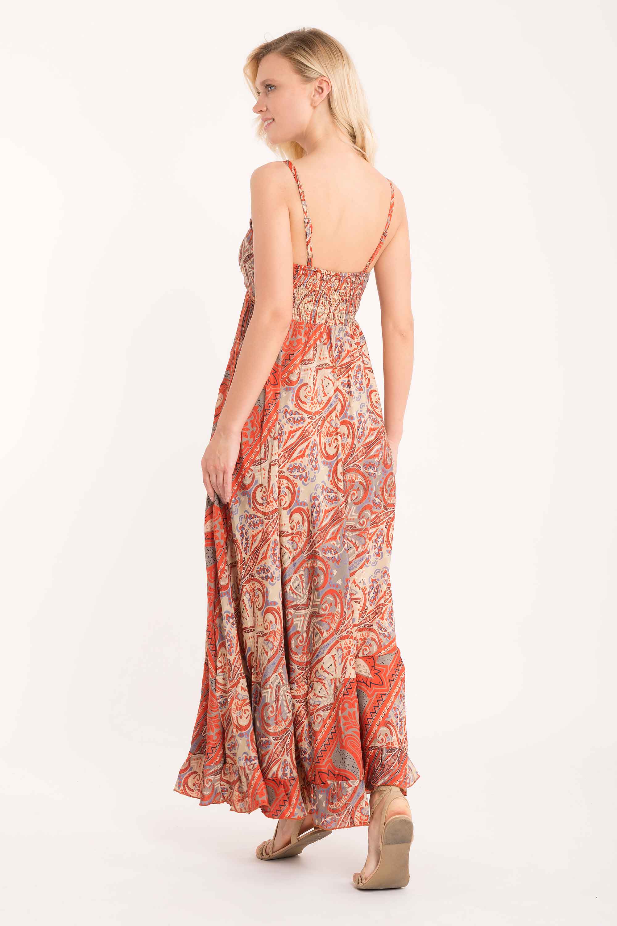 Lidia strappy maxi dress