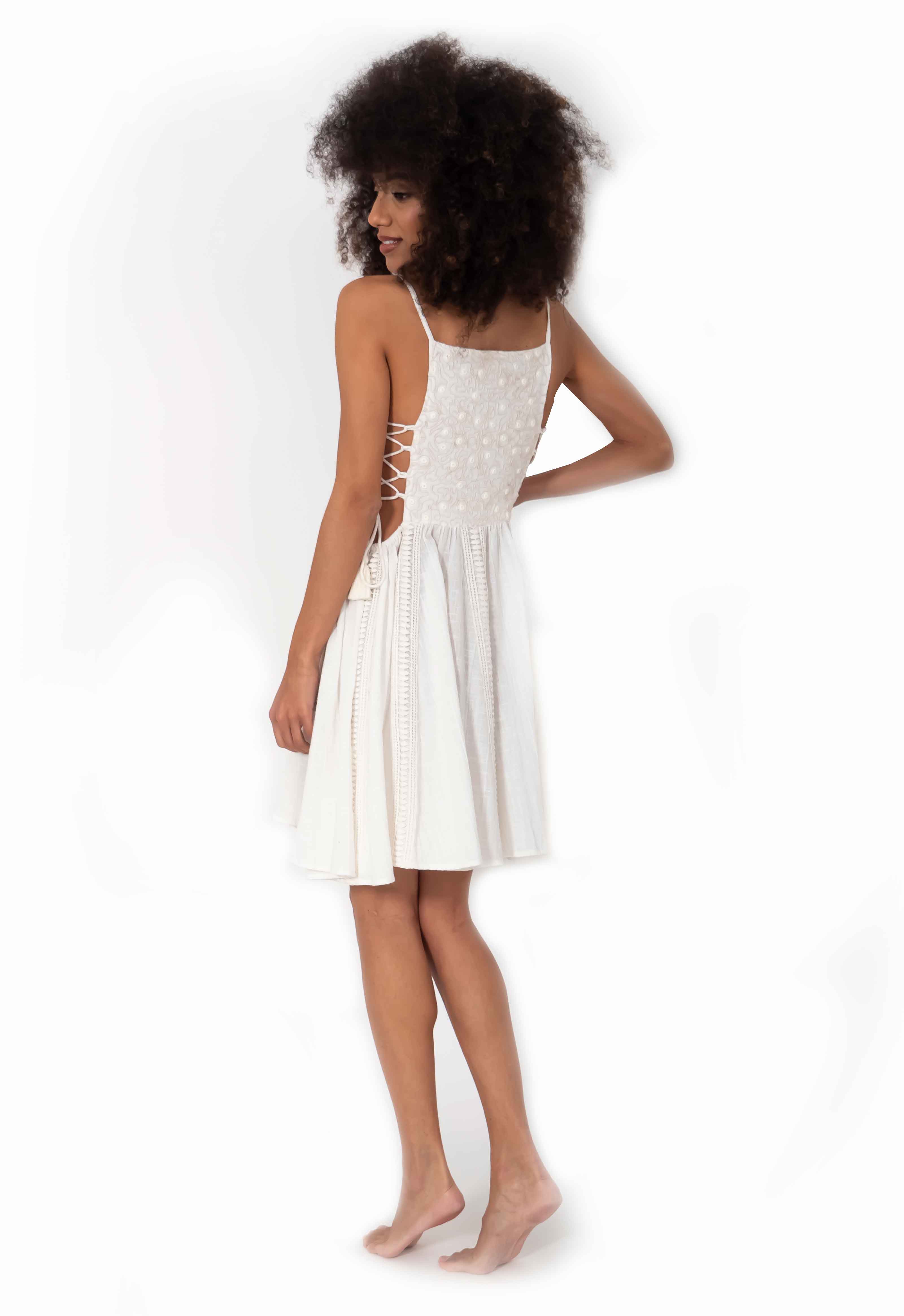 Vestito corto con spalline Selene