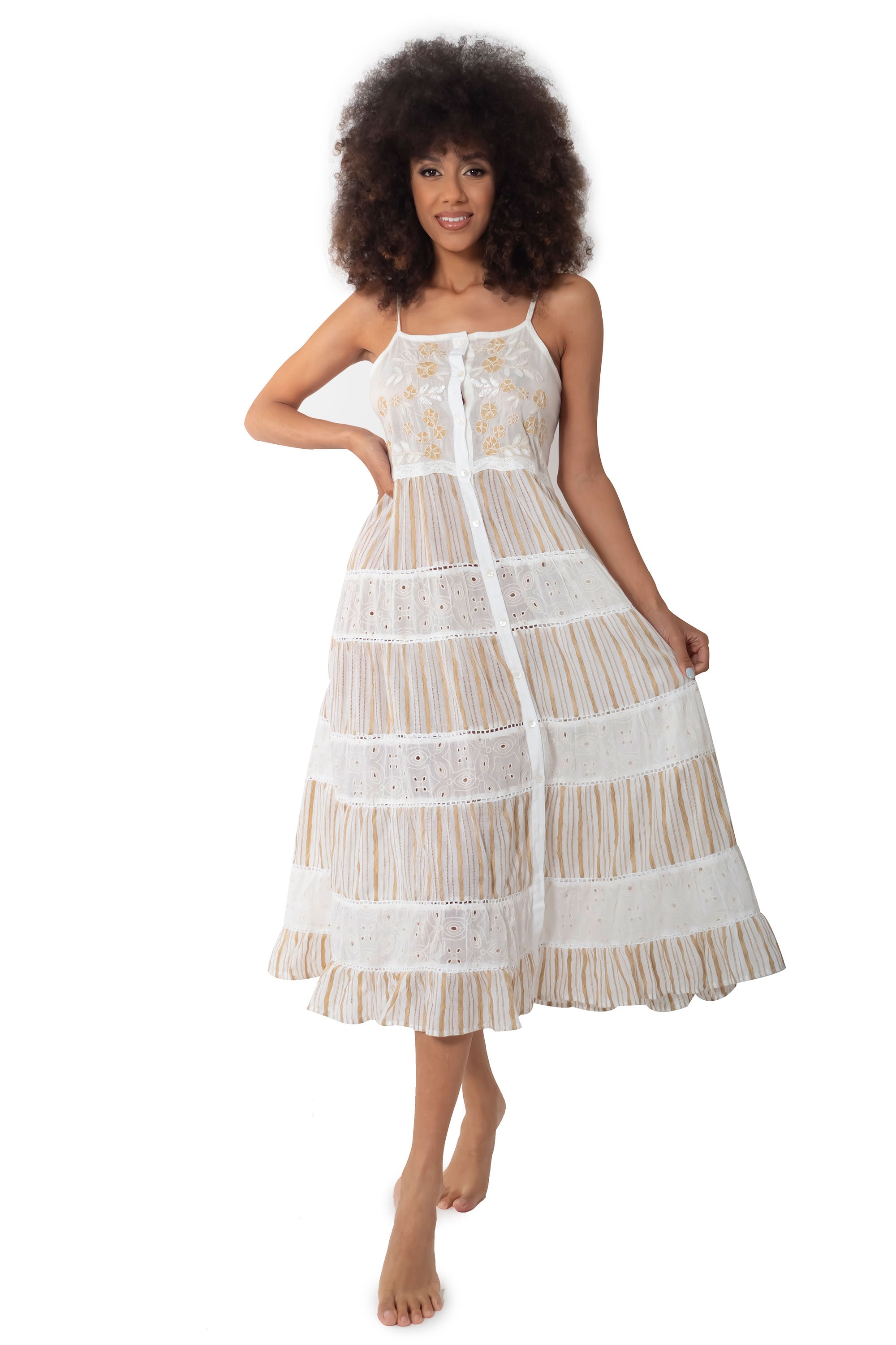 Vestito lungo con spalline Melissa