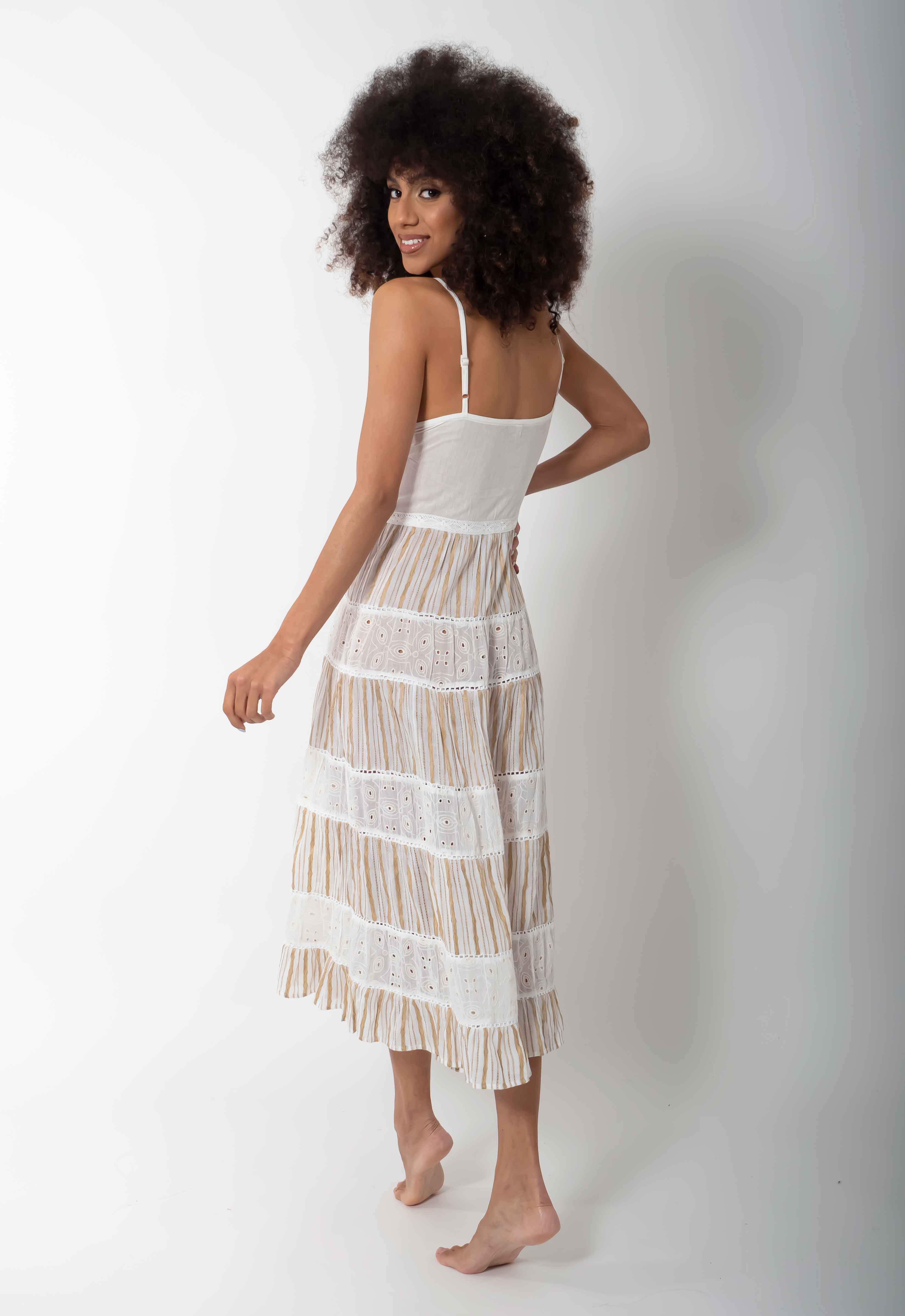 Vestito lungo con spalline Melissa