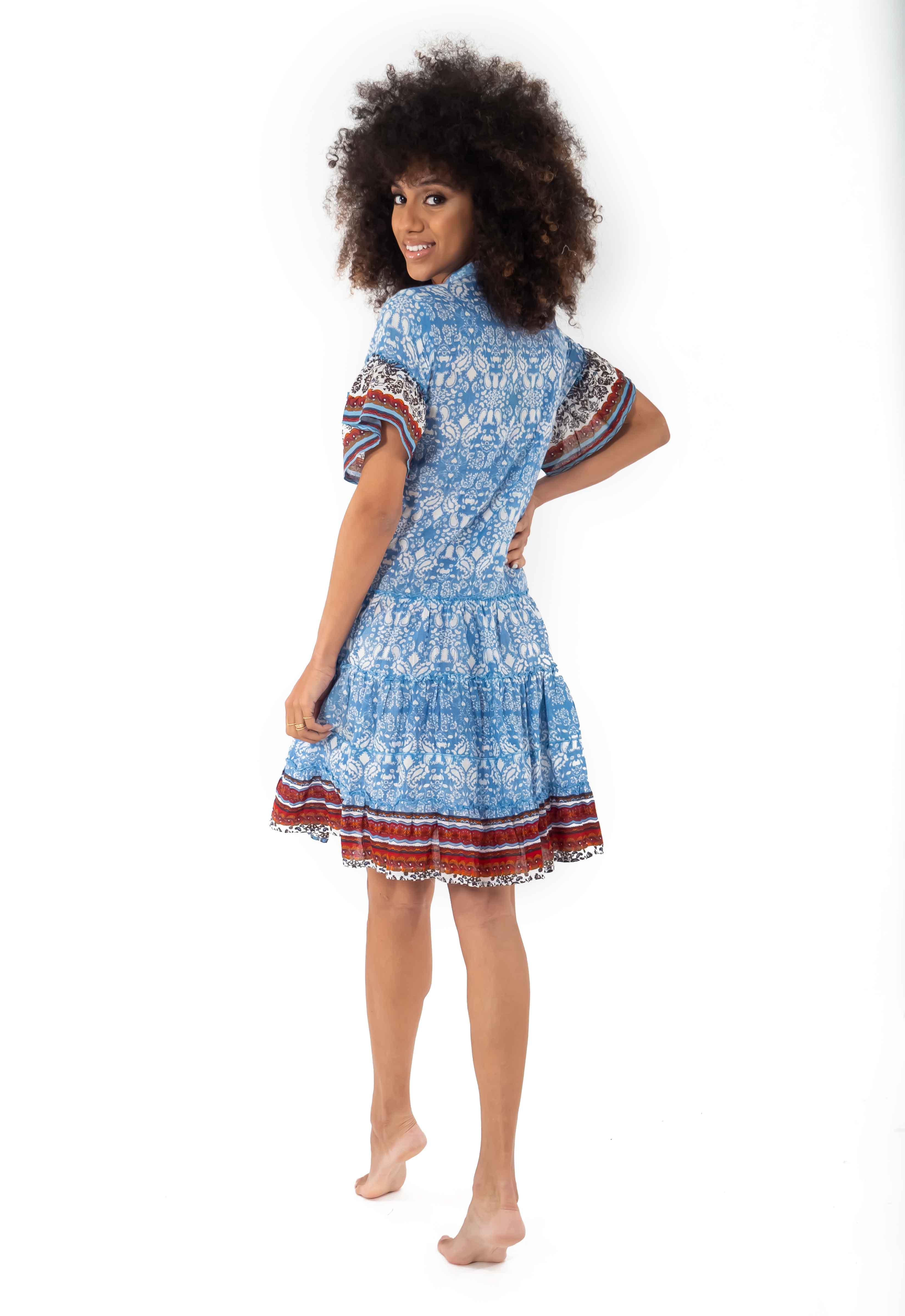 Vestito in cotone a maniche corte Angie
