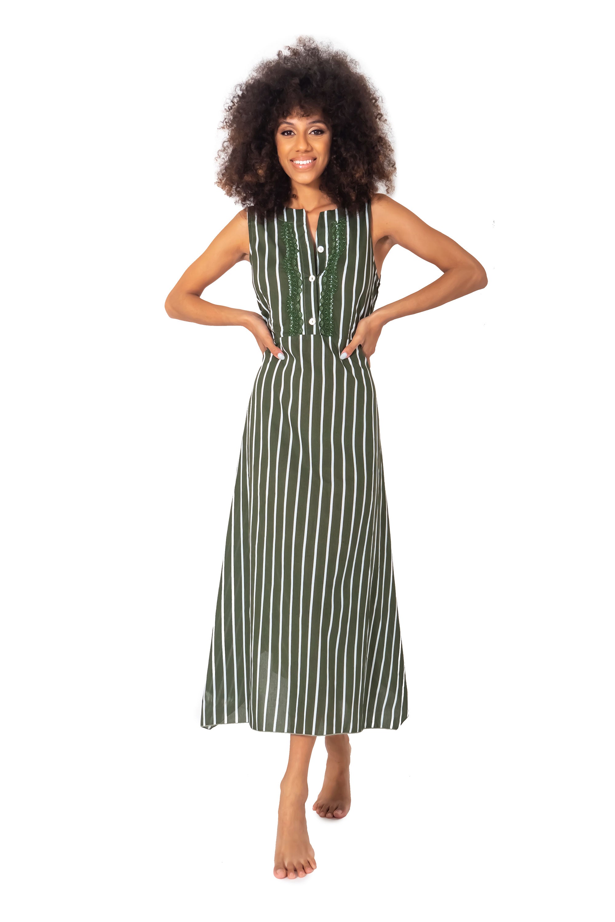 Vestito a righe smanicato Nivea