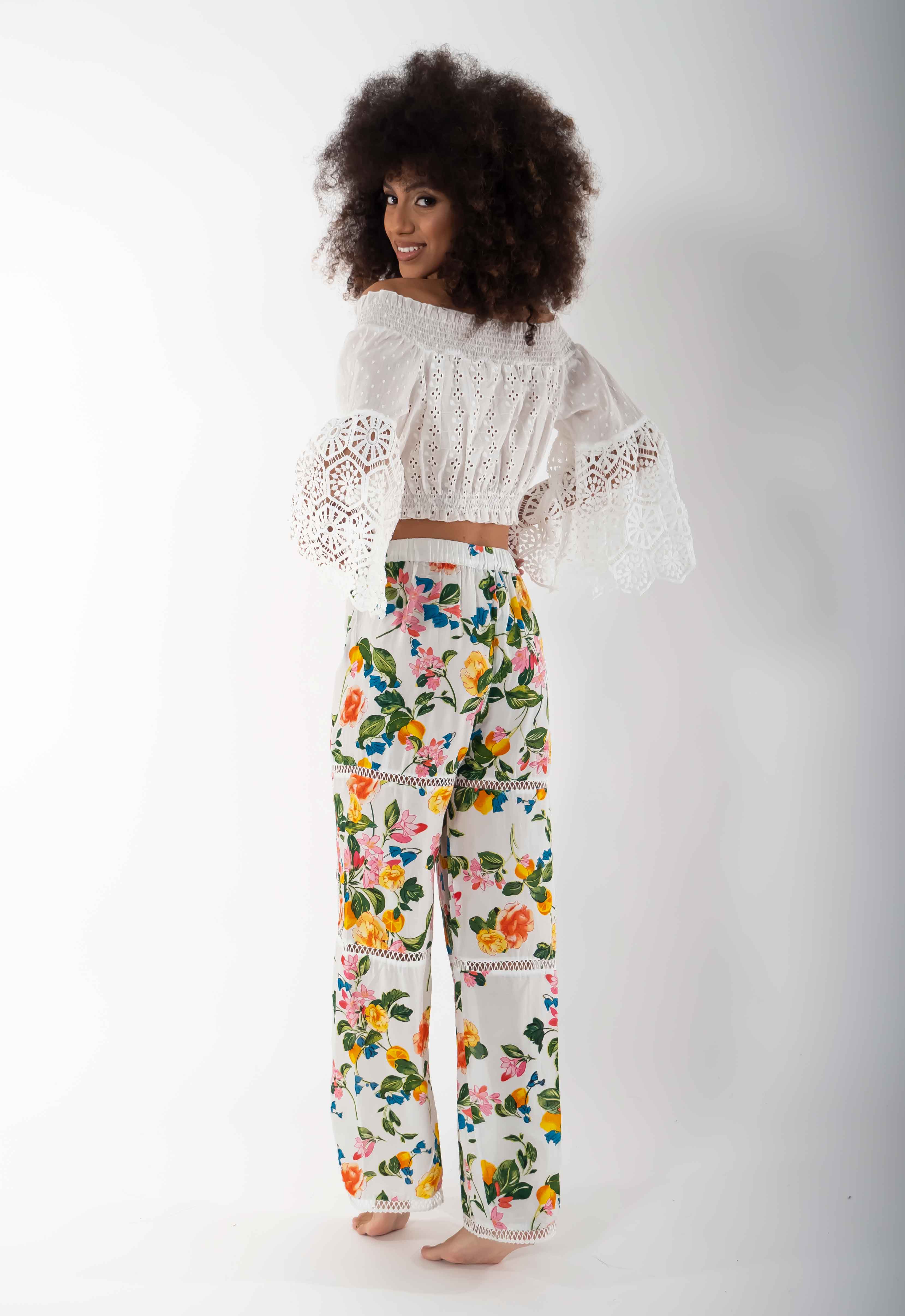 Pantaloni a fiori Lucy