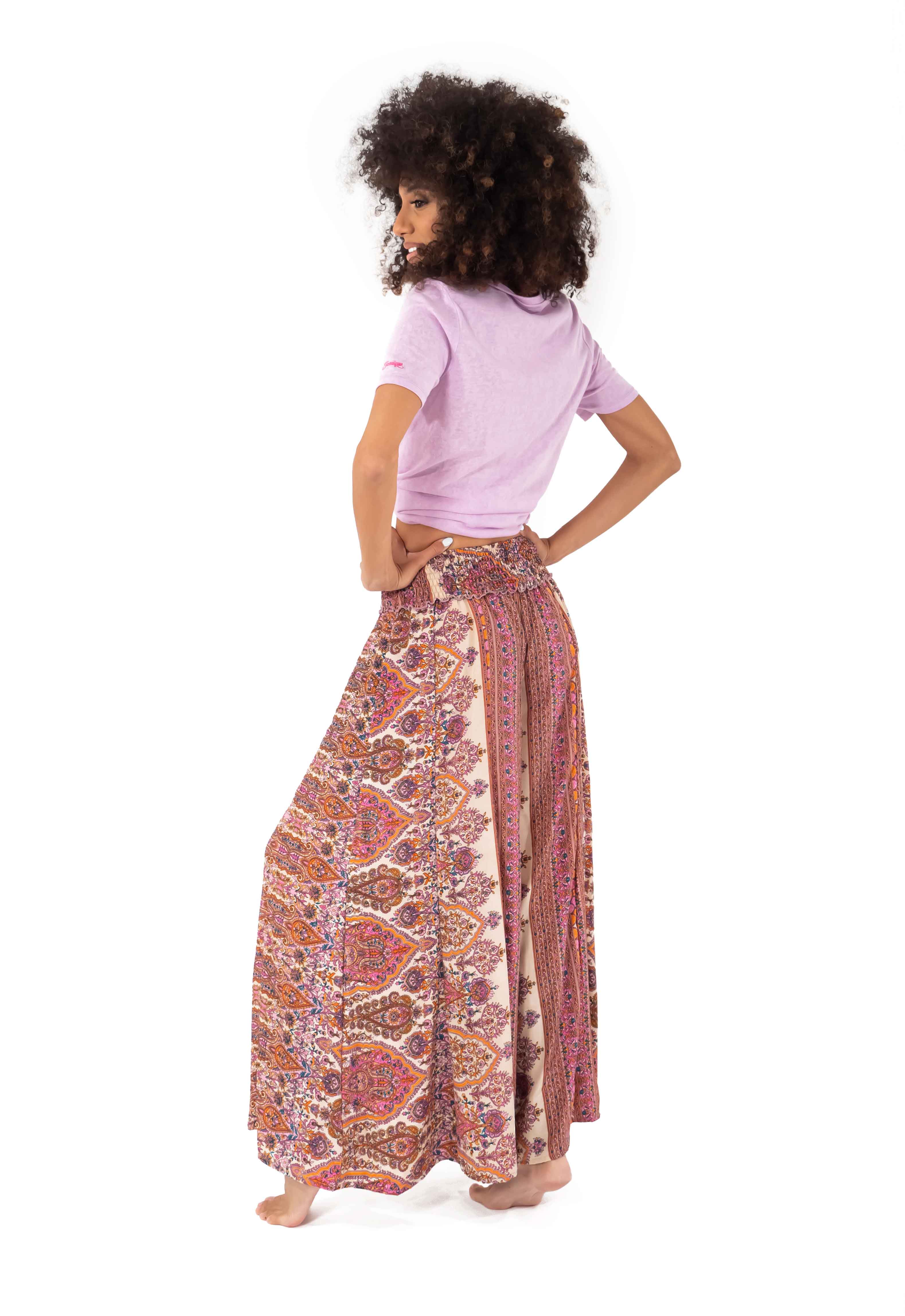 Pantaloni Palazzo rosa