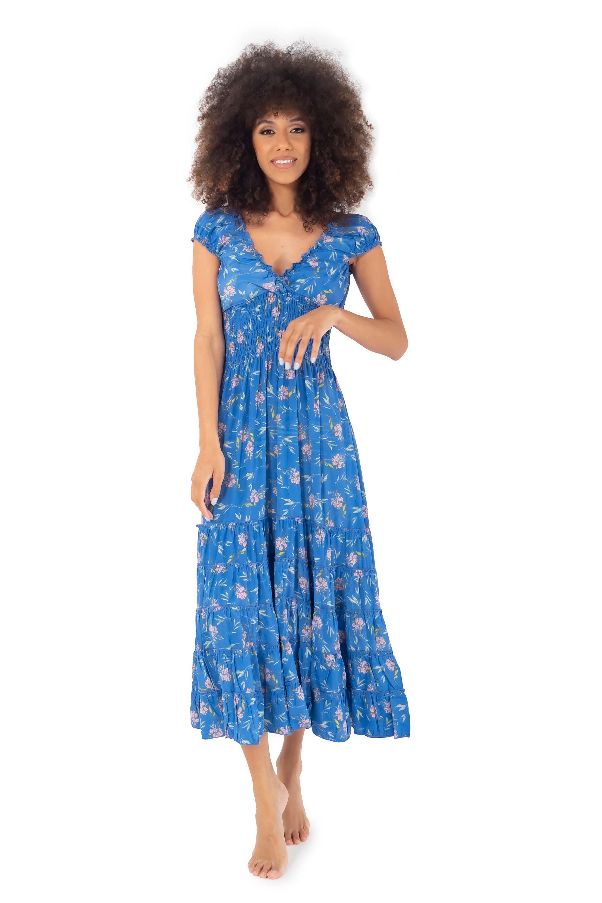 Vestito lungo a fiori Shirley