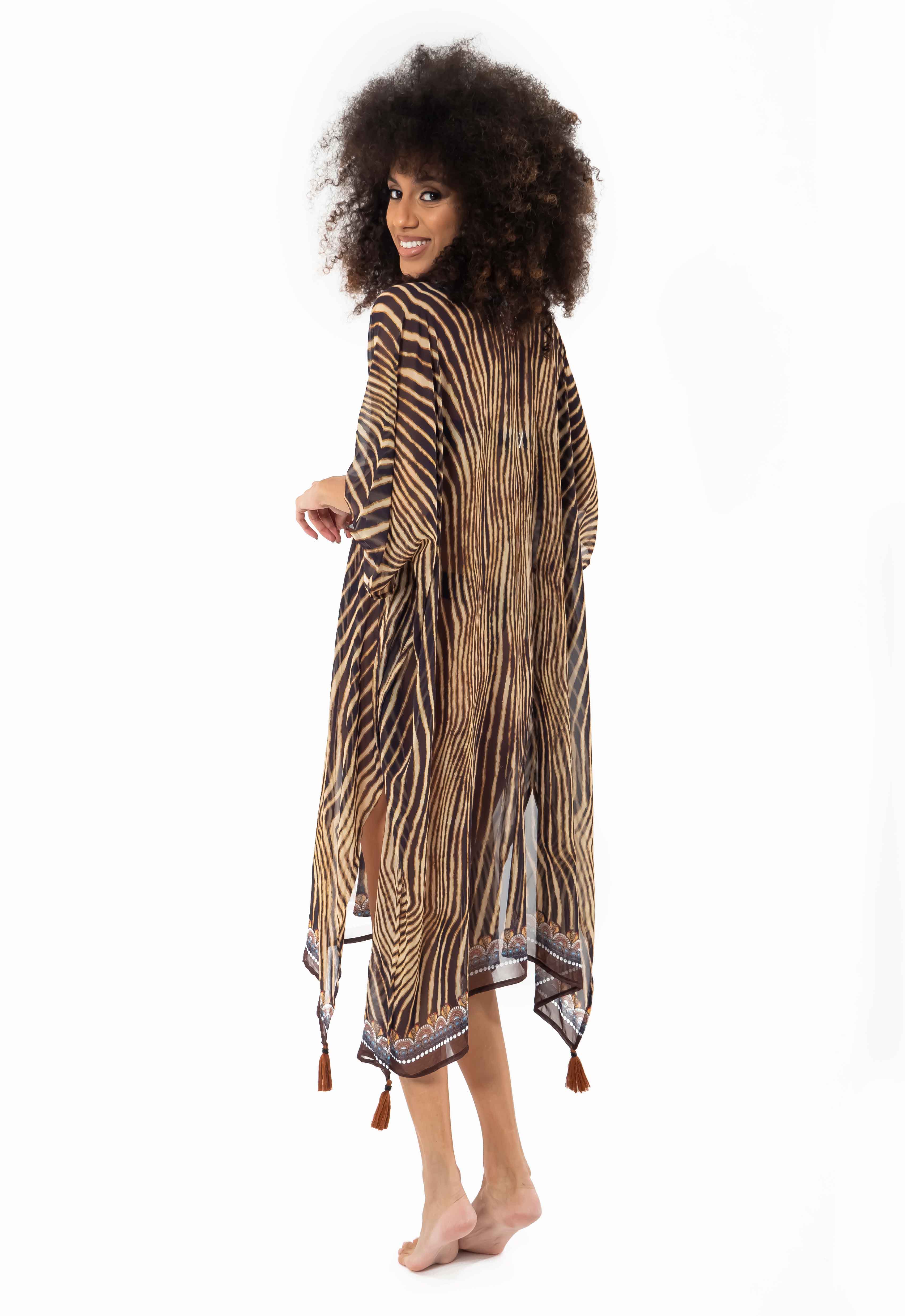 Poncho Fuego animalier