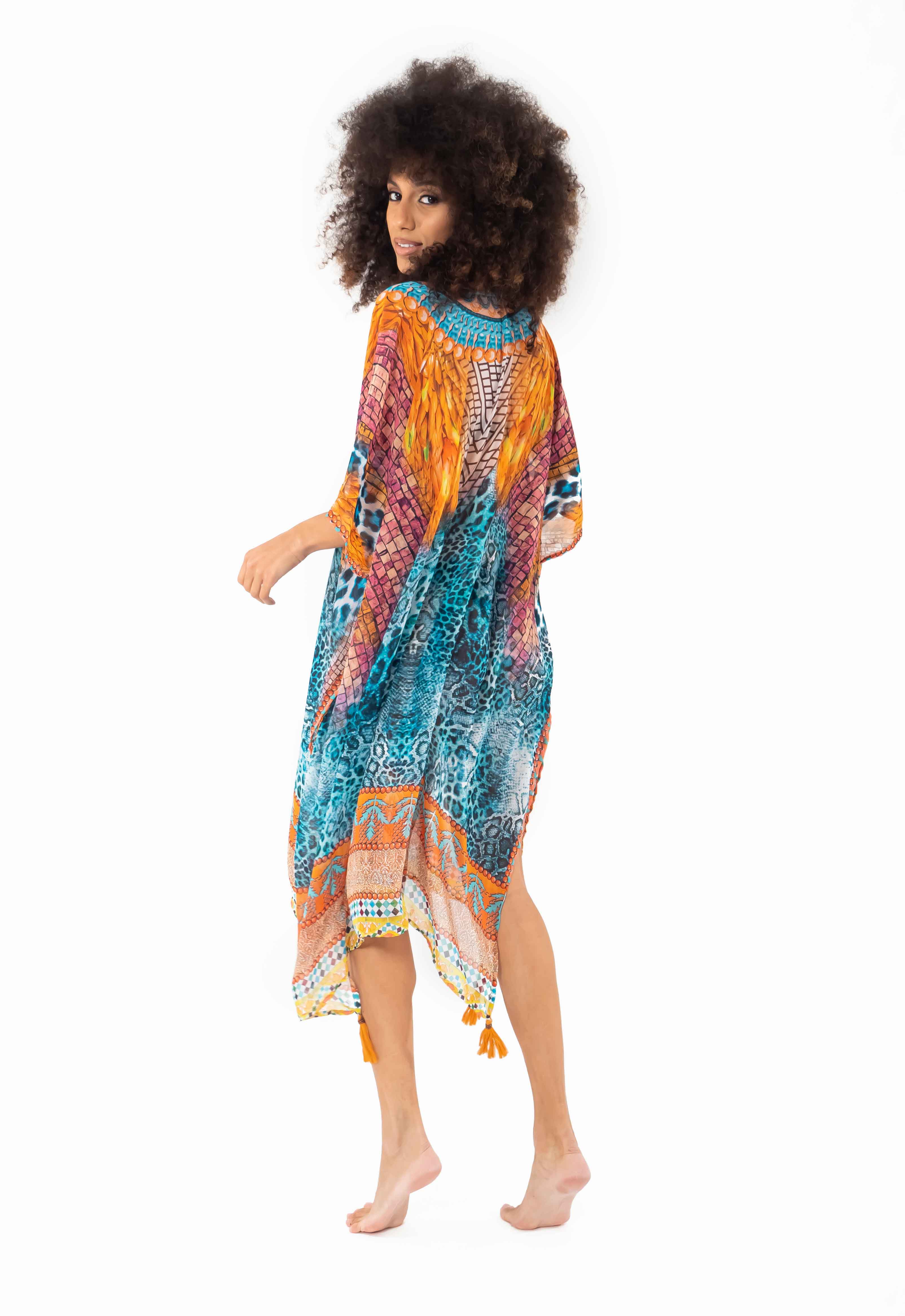Poncho Fuego multicolor