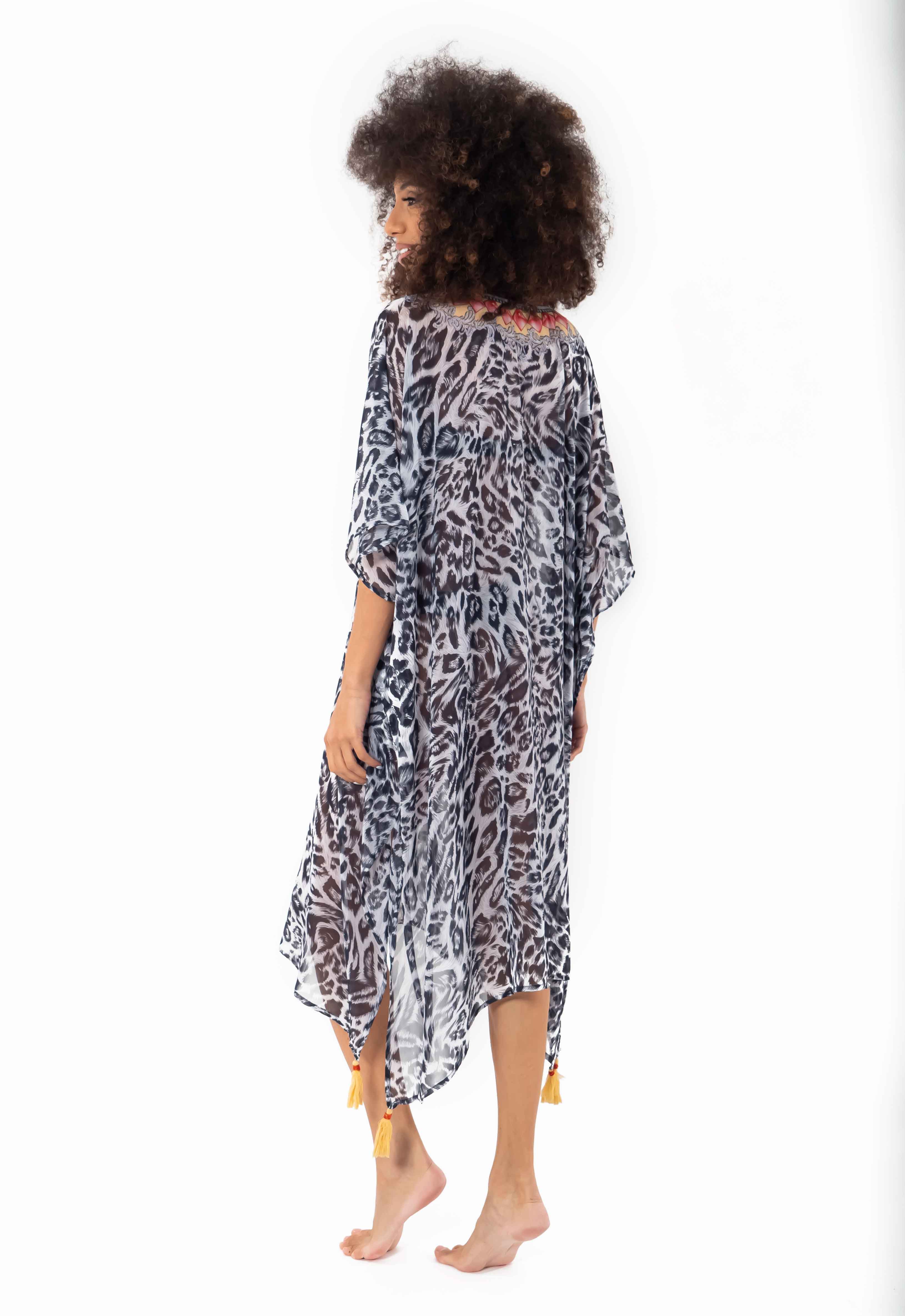 Poncho Fuego leopardato