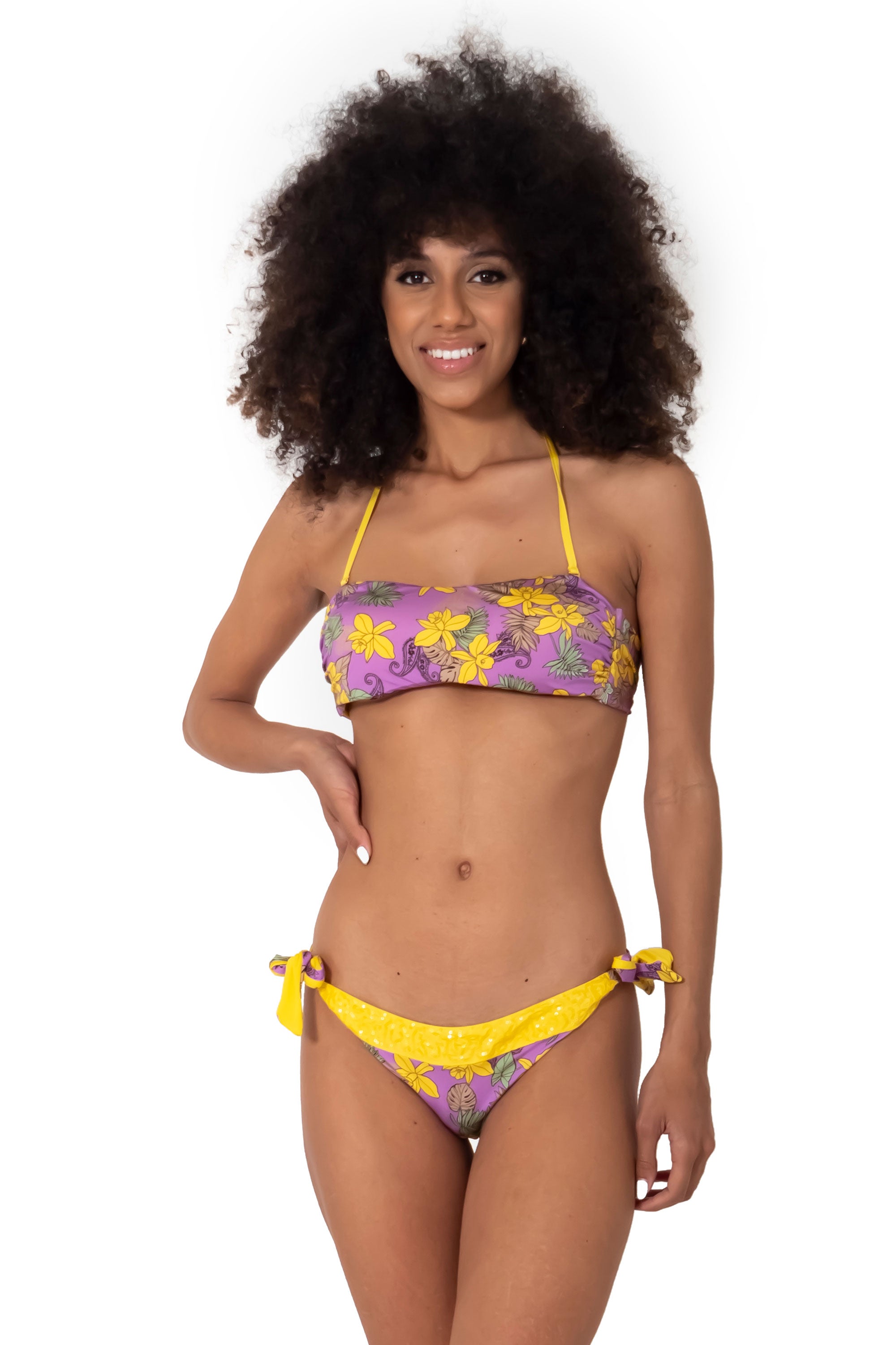 Bikini a fascia Ribes con brasiliana Rave