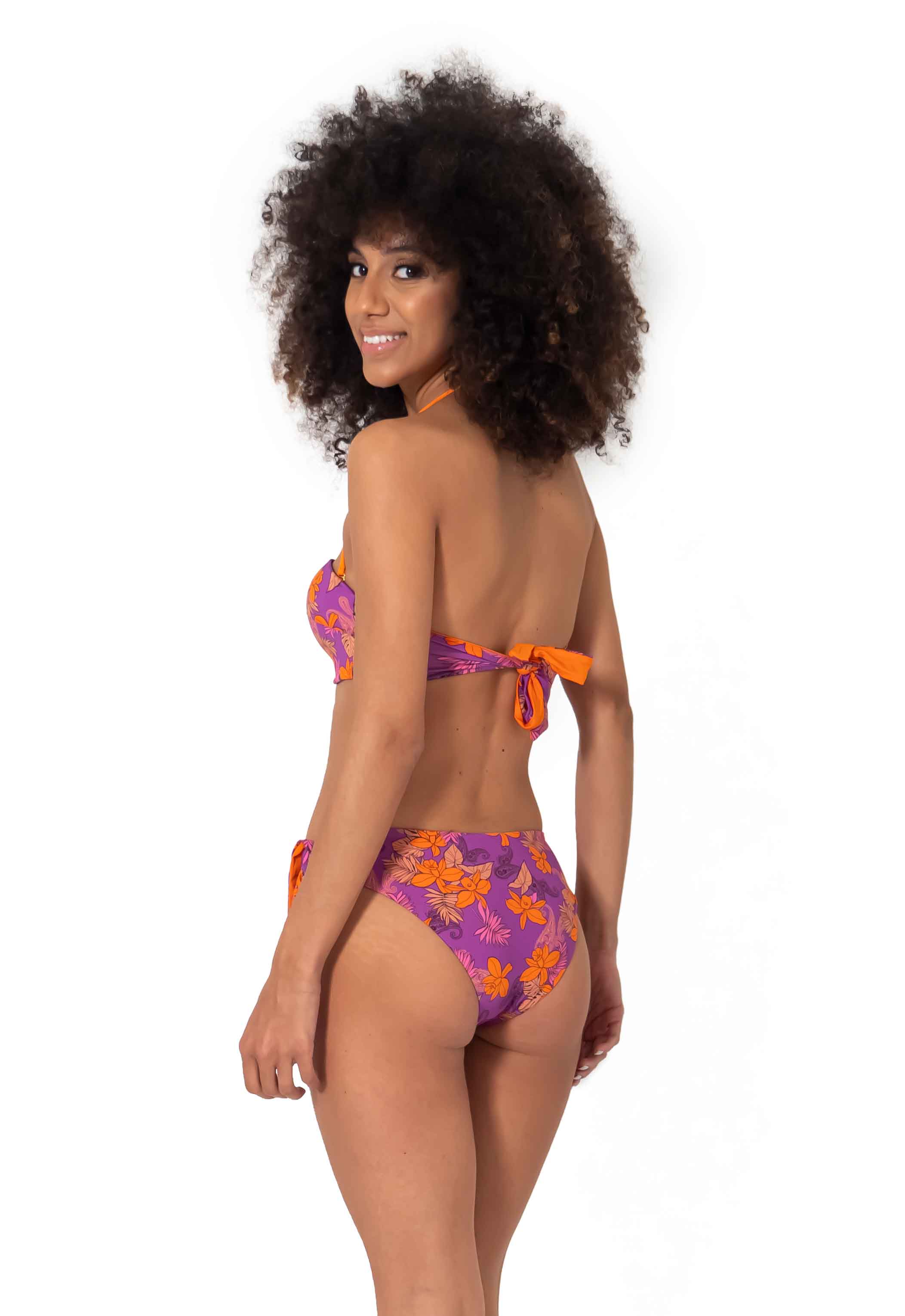 Bikini a fascia con coppe Lampone Rave